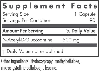 Nutricology Group N-Acetyl D-Glucosamine 500mg - NAG Supplement, Joint Support, Glucosamine Sulfate, Joint Health Formula, Motility Activator, Vegan, Non-Sulfur, Vegetarian Capsules - 90 Count