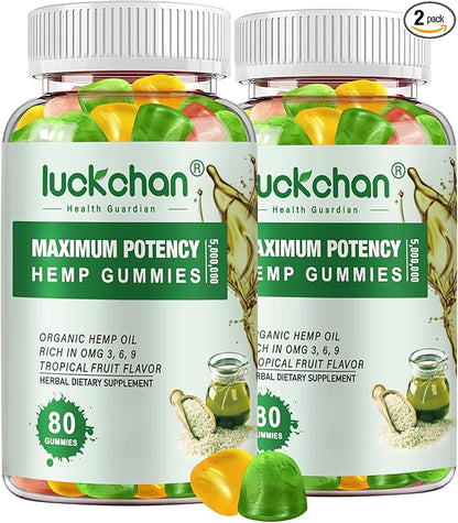 (2 Packs) Hemp Gummies High Potency for Sleep Aid- Pure Extra Strength Organic Hemp Oil Gummies - 100% Natural Bear Sleep Gummy for Adults