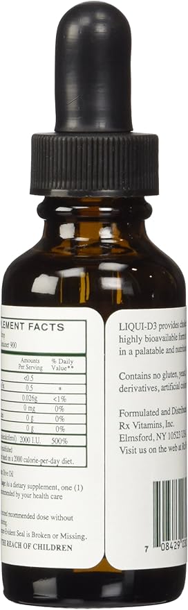 Rx Vitamins Liqui-d3 2000 Iu, 1 Fl Oz (Pack of 1)