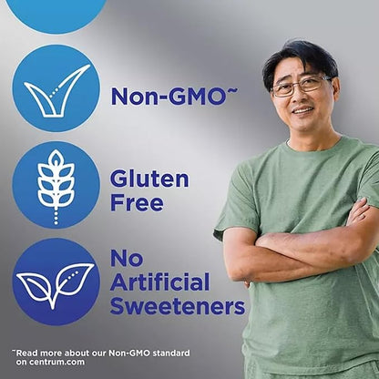 Centrum Silver Men 50 Plus Vitamins, Multivitamin Supplement, 200 Tablet (Pack of 1)