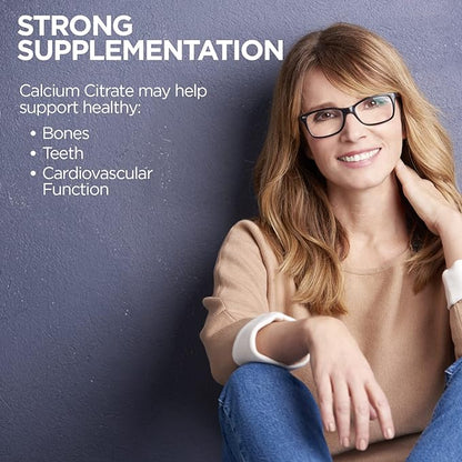 KAL Calcium Citrate 1000mg, Calcium Supplements for Women and Men, Bone Health, Teeth, Nervous, Muscular & Cardiovascular System Support, Gluten Free and Lab Verified, 60 Servings, 180 Tablets