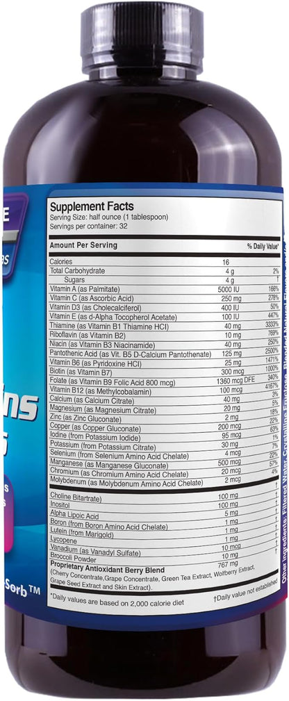 Liquid Mega MultiVitamins & Minerals 16oz. [Health and Beauty]