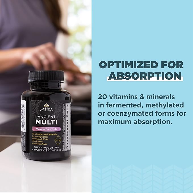Ancient Nutrition, Multivitamin Womens 1 Day, 30 Count