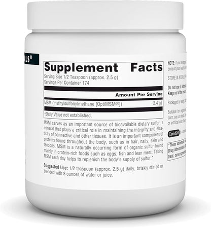 Source Naturals MSM, (Methylsulfonylmethane) - 16 Ounce Powder
