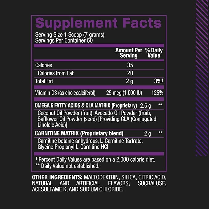 BPI Sports CLA + Carnitine – Conjugated Linoleic Acid – Performance, Lean Muscle – Caffeine Free – for Men & Women – Grape – 50 Servings – 12.34 Oz. (Packaging May Vary)