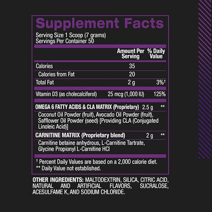 BPI Sports CLA + Carnitine – Conjugated Linoleic Acid – Performance, Lean Muscle – Caffeine Free – for Men & Women – Grape – 50 Servings – 12.34 Oz. (Packaging May Vary)