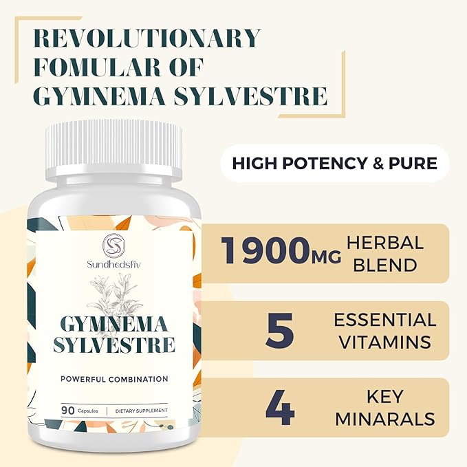 16 in 1 Blxxd Sugr Effective Gymnema Sylvestre Supplement 2100MG | with Berberine, Cinnamon, Bitter Melon | Vitamins, Magnesium & Chromium | 90 Vegan Capsules Capsules