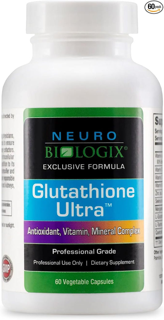 Glutathione Ultra Complex – Comprehensive Antioxidant Support for Detox & Immune System Function - Glutathione Supplement with L-glutathione, Quercetin, Zinc, Selenium & Vitamins A & C - 60 Capsules