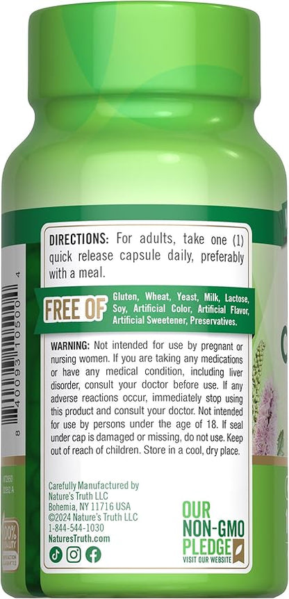 Nature's Truth Black Cohosh | 100 Capsules | Root Extract | Non-GMO & Gluten Free Supplement