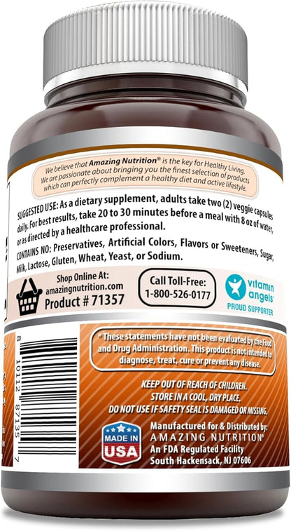 Amazing Formulas Ceylon Cinnamon 1200 Mg Per Serving | Veggie Capsules Supplement | Non-GMO | Gluten Free | Made in USA (1 Pack, 120 Count)