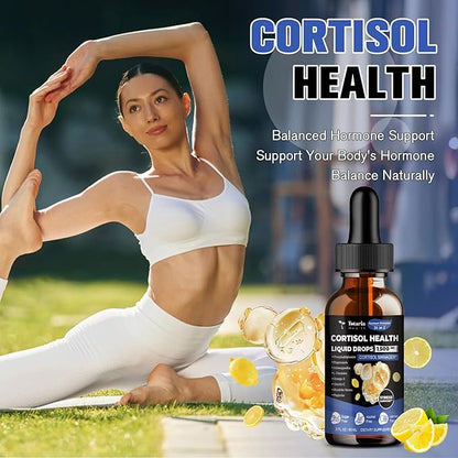 (Pack of 2 cortisol Supplement Liquid Drops Hormone Balance for Women Men with Magnesium Complex,Ashwagandha,Rhodiola Rosea,L Theanine Supplements Mood, Focus, Sleep 4 FL.OZ