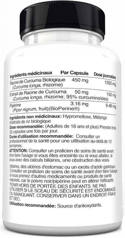 Turmeric Curcumin with Black Pepper Extract 1500mg - High Absorption Ultra Potent Turmeric Supplement with 95% Curcuminoids and BioPerine - Non GMO Tumeric Capsules for Joint Support - 180 Capsules