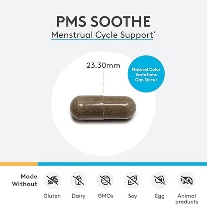 XYMOGEN PMS Soothe Cycle Support Supplement for Women - with Dandelion Root, Ginger Root, Licorice Root, Dong Quai and Chaste Tree Extract - Vegan + Gluten Free (60 Capsules)