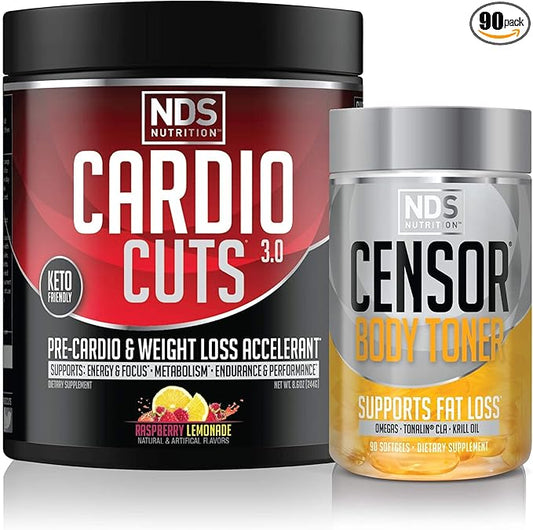 NDS Nutrition 4.0 Razz Lemonade (40 Servings) & NDS Nutrition Censor (90 Softgels)