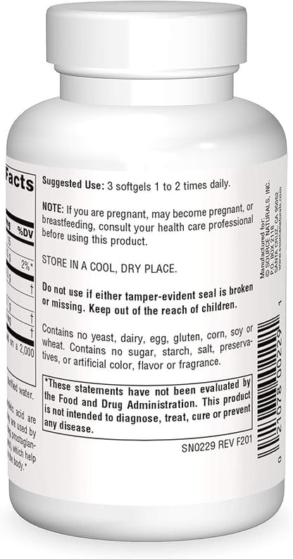 Source Naturals Evening Primrose Oil - Hexane-Free - 500mg - GLA Yield: 50 mg - Cold-Pressed - 90 Softgels