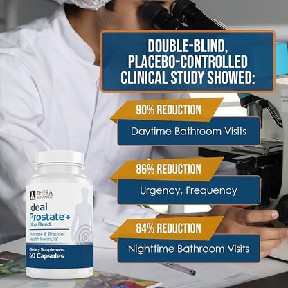 Advanced Men's Prostate Support by Ideal Prostate Plus Ultra with Reishi Mushroom, Saw Palmetto, Lycopene and More for Natural Relief