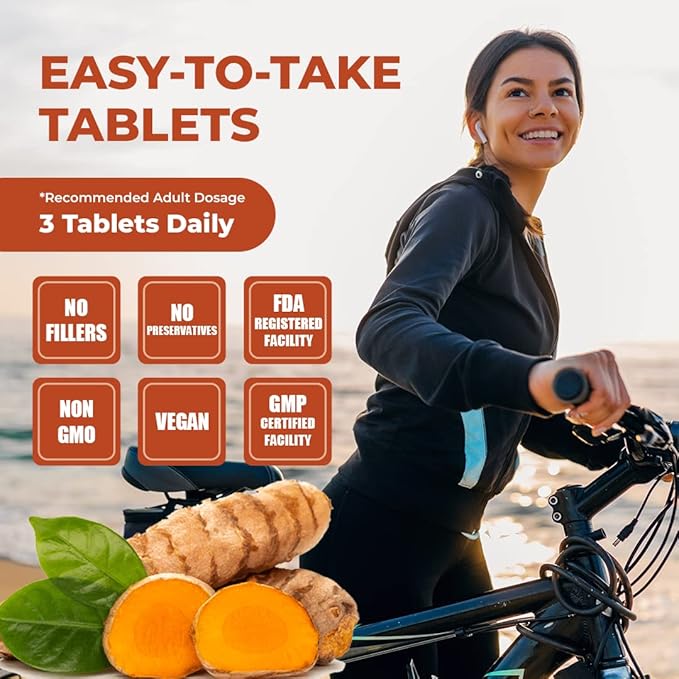 Pomona Wellness Organic Turmeric Supplement 2100 mg, USDA Organic, Non-GMO, Vegan, Turmeric Curcumin with Black Pepper for Absorption, for Joint Support and Immunity, 120 Tablets