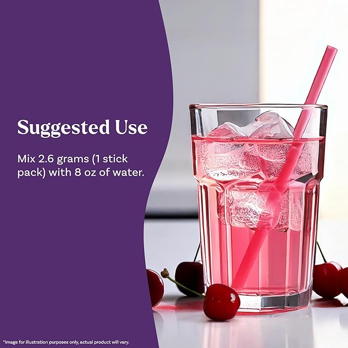 Natrol Sleep & Restore Calming Drink Mix with Magnesium Glycinate, Magnesium Sleep Aid, Melatonin-Free, Cherry, 10 Stick Packs