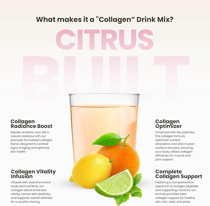 310 Nutrition - Collagen Peptides Protein Powder - Collagen Supplement - Multi Collagen Protein with Vitamins C, D, and E – Keto Friendly – Pink Lemonade 30 Servings
