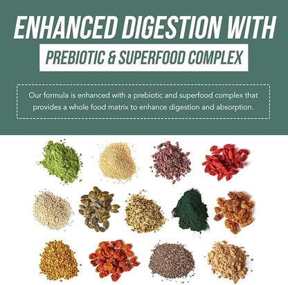 Organic Vitamin D3 5,000 IU - 100% Whole Food & Plant-Based Cholecalciferol Form, 100% Vegan Vitamin D - Enhanced with Prebiotic & Superfood Complex – Organic, Vegan, GMO & Gluten Free (60 Capsules)