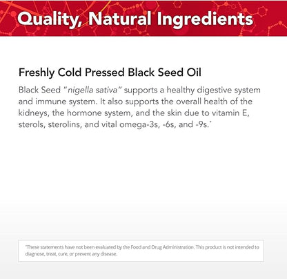 Physician's Strength Black Seed Oil - 8 fl oz - Supports Healthy Body Response - Freshly Cold Pressed - Non-GMO - 48 Servings