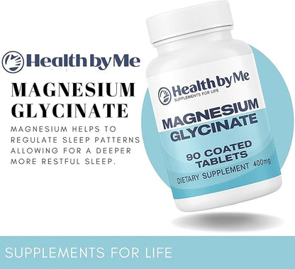 Magnesium Glycinate 400mg – High Absorption Magnesium Supplement for Muscle Relaxation & Sleep Support – 90 Gel Capsules, Organic Magnesium for Overall Wellness