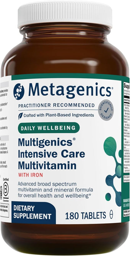 Metagenics Multigenics Intensive Care with Iron – Advanced Nutritional Support Designed for Optimal Health – 30 Servings, 180 Count (Pack of 1)