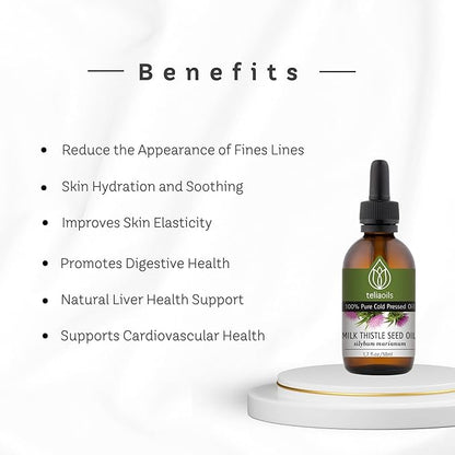 Teliaoils Milk Thistle Seed Oil Supplement (1.7 Fl oz)