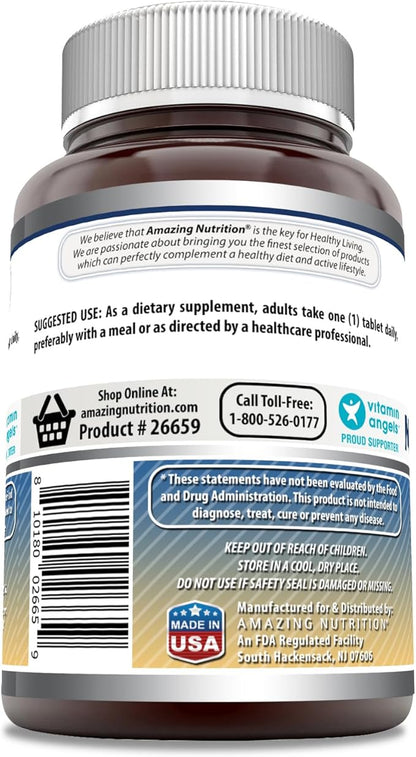 Amazing Formulas Magnesium Citrate | 200 Mg Tablets | Mineral Supplement | Non-GMO | Gluten Free | Made in USA (1 Pack, 120 Count)