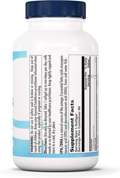Nutra BioGenesis EPA/DHA - Omega-3 to Help Support Brain & Heart Health - 90 Capsules