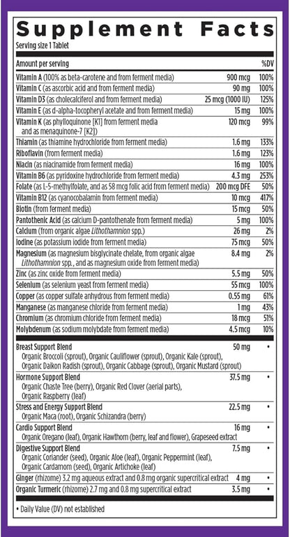 New Chapter Women's Multivitamin 40 plus for Energy, Healthy Aging + Immune Support with 20+ Nutrients -- Every Woman's One Daily 40+, Gentle on the Stomach, 48 Count