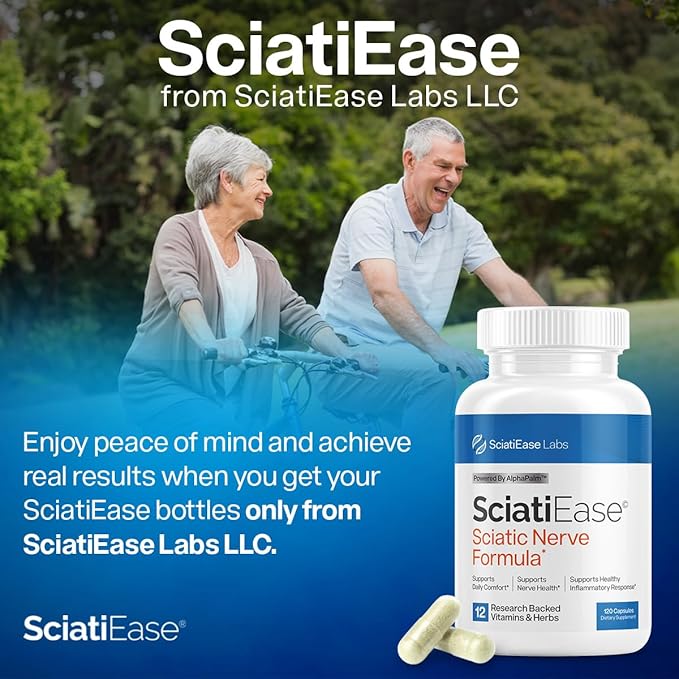 Sciatic Nerve Health Support Supplement - Nerve Support Formula with AlphaPalm, Pea, Vitamin B Complex, Alpha Lipoic Acid 300mg - 6 Bottles