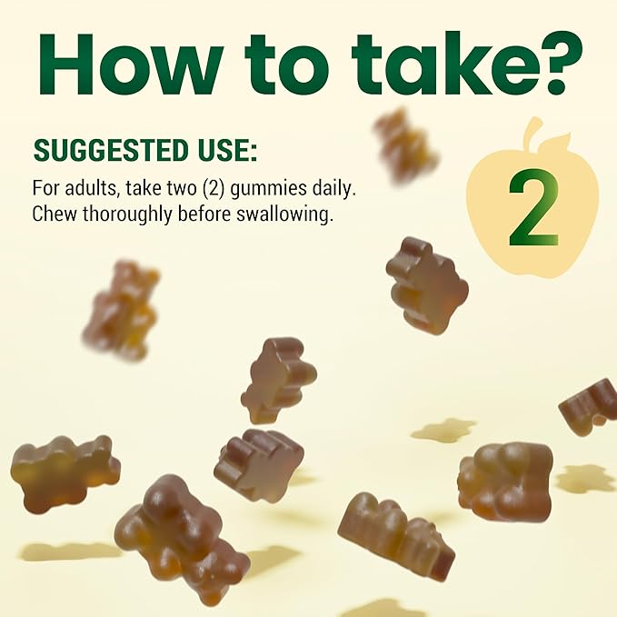 I LOVE HEALTH® 15-in-1 Multivitamin Gummies for Adults & Kids - Enhanced Formula with Vitamin A, C, D3, E, B12, Zinc, Magnesium & More - Apple Flavor - 60 Gummies per Bottle - Made in cGMP Facility