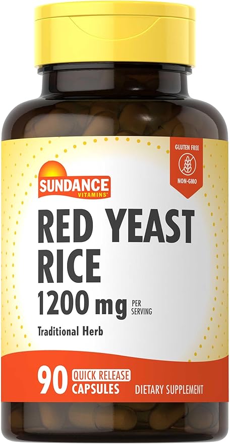 Sundance Red Yeast Rice Capsules | 1200mg | 90 Count | Traditional Herbal Supplement | Non-GMO and Gluten Free Formula