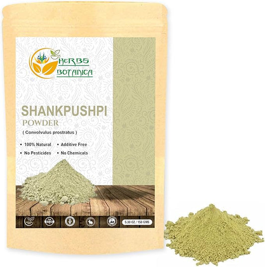 Shankhpushpi Powder Convolvulus Pluricaulis 100% Natural | Supports Digestion, Immunity, & Cognitive Function 5.3 oz