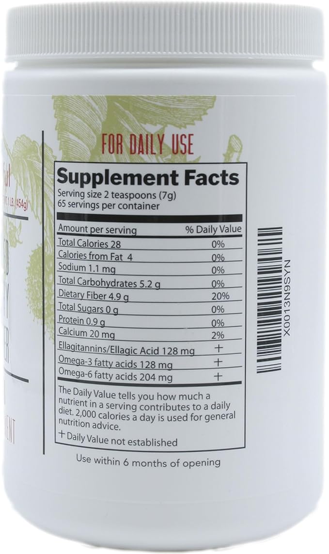 Meeker Red Raspberry Seed Powder - Natural Source of Ellagic Acid and Fiber - Locally Milled from US-Grown Raspberry Seeds - 1 lb / 454 g