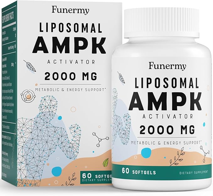 Liposomal AMPK Activator 2000 mg - High Bioavailability Berberine HCL,DIM,Milk Thistle,and Cinnamon Bark Capsule 6-in-1 AMPK Supplements for Antioxidant Support and Cellular Regulation, 60 Softgels
