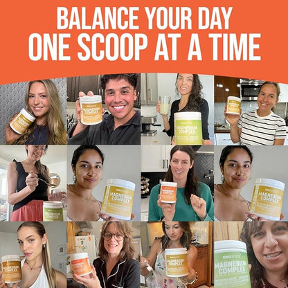 GoBiotix Magnesium Glycinate Powder – Cortisol Supplement for Women and Men – High Absorption Magnesium Complex Calm Supplement with Citrate, Malate – Sugar Free – 420 mg, 60 Servings, Peach Tea