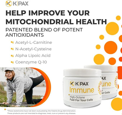 KPAX Immune, High Potency Mitochondrial Energy Supplement - Comprehensive Antioxidant Multivitamin 120 Tablets