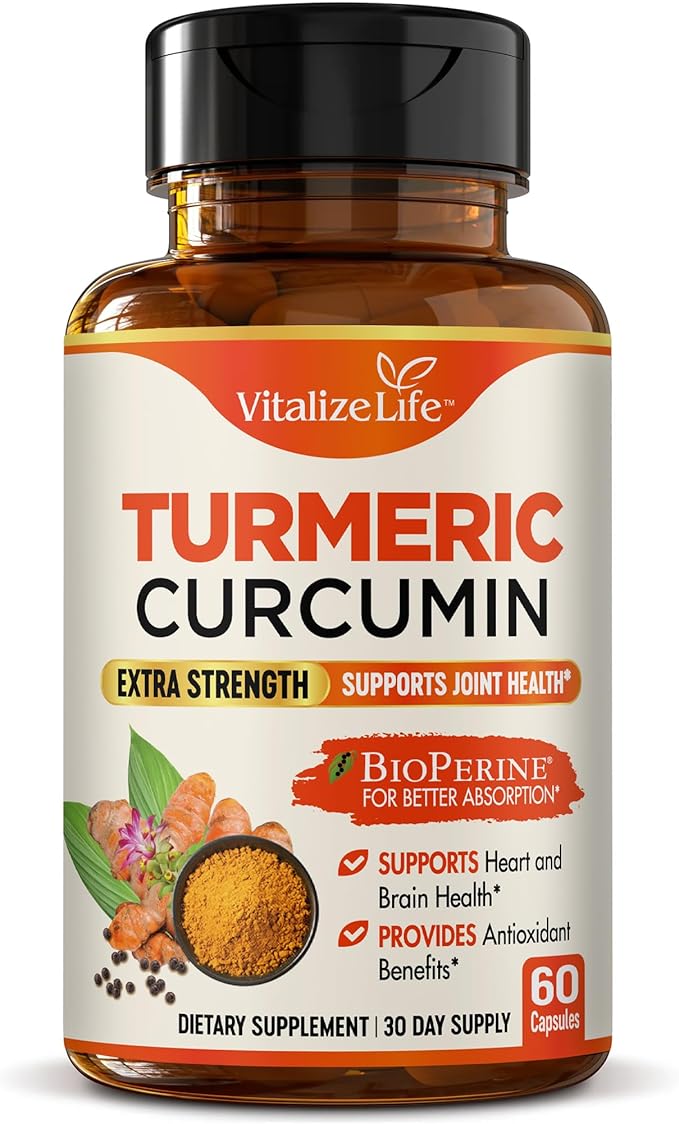 Turmeric Curcumin Supplement with BioPerine – High Absorption Turmeric Supplement – Organic Turmeric Root – Joint Supplements for Women and Men – Natural Anti Inflammatory Supplement