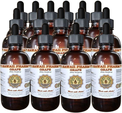 Grape Liquid Extract, Grape (Vitis Vinifera) Seed Tincture Supplement 15x4 oz