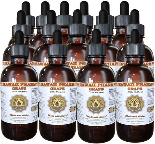Grape Liquid Extract, Grape (Vitis Vinifera) Seed Tincture Supplement 15x4 oz