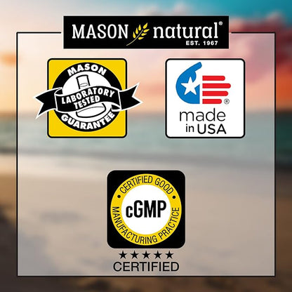 MASON NATURAL Calcium Citrate Plus Vitamin D3, 2 Month Supply, Strengthens Muscle Function & Bone Health, 60 Caplets