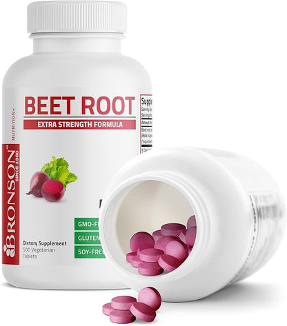 Bronson Beet Root Extra Strength, Non-GMO, 500 Vegetarian Tablets