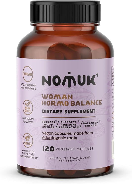 Woman Hormo Balance, Shatavari for PMS, Schisandra, Maca and Ginseng, adaptogenic Roots, Mushroom Extract for Women's Health, 120 Capsules