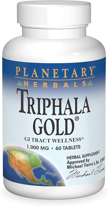 Planetary Herbals Triphala Gold 1000mg - 60 Tablets