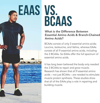 Plant Aminos Organic Essential Amino Acids (EAAs) & BCAA - 100% Plant-Based Raw, Vegan - All 9 Amino Acids with 18 Total Amino Acids (360 Tablets)