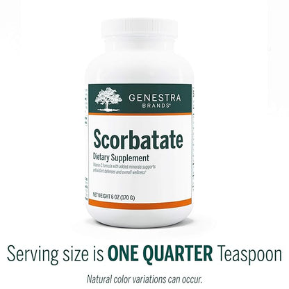 Genestra Brands Scorbatate | Vitamin C Combination to Support Bones, Skin, Muscles, Immunity and Normal Wound Healing | 6 Ounces