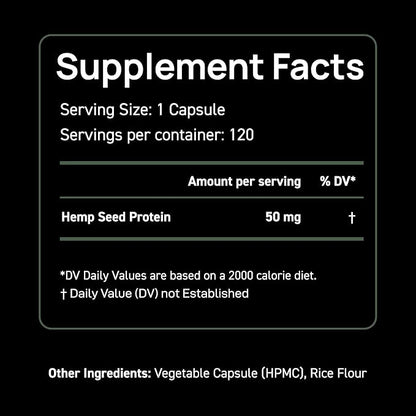 Hemp Oil Capsules Supplement | 120 Servings | Calm & Discomfort - Natural Stress and Immune Health w/Omega 3 6 9 - Made in USA