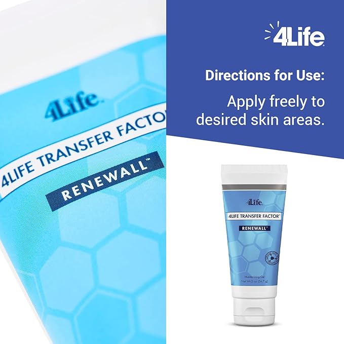 4Life Transfer Factor RenewAll Gel - Topical Skin Care with Aloe Vera, Lavender Extract, Eucalyptus Oil, and Rosemary - 2oz
